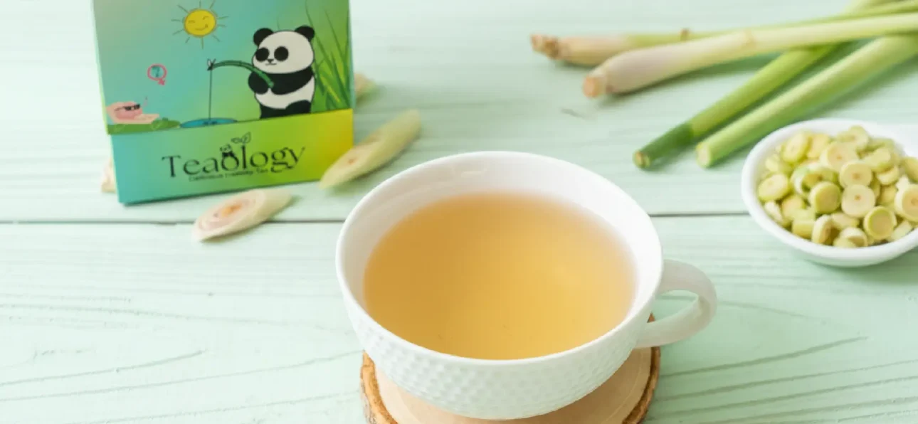 Organic ginger lemongrass tea for digestion and bloating relief Dubai UAE