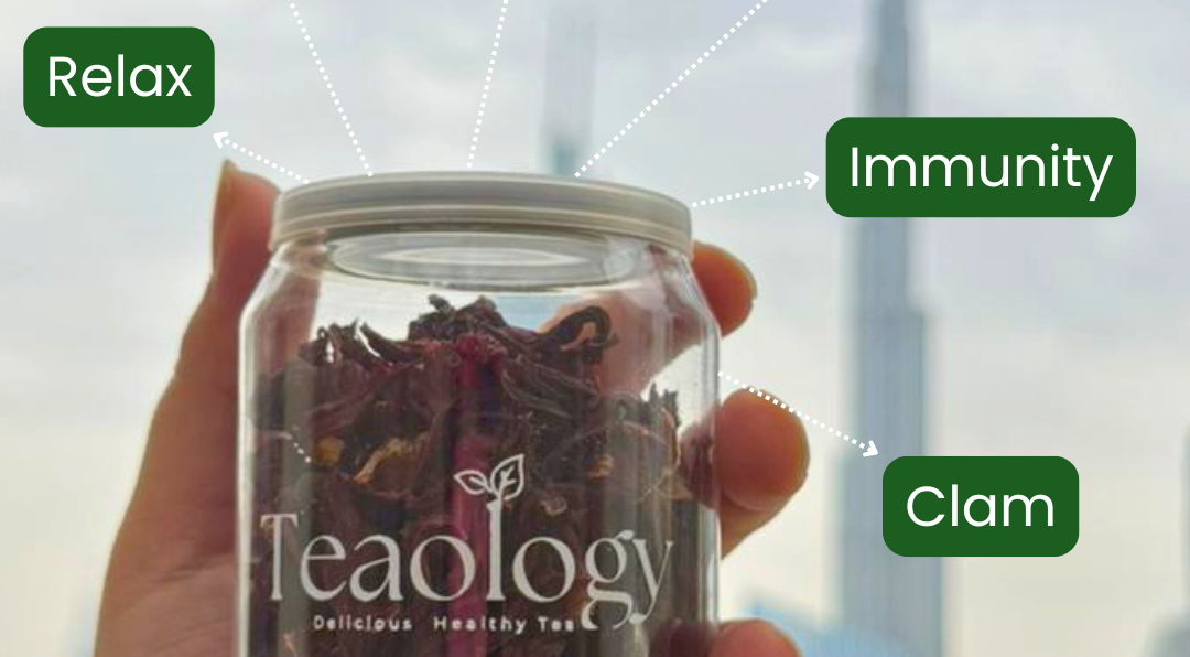 Refreshing iced hibiscus tea for summer hydration in Dubai UAE